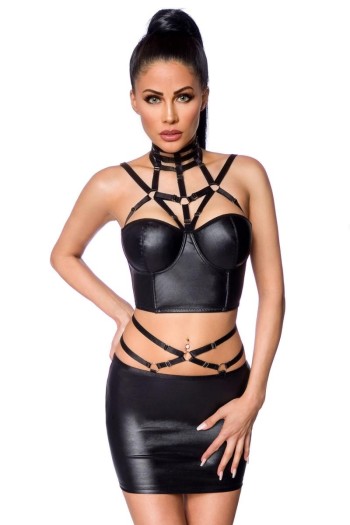 Wetlook Set with Skirt 18263 - XS/S