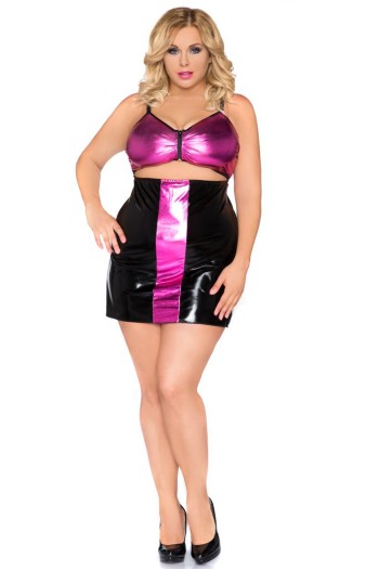 black/purple Chemise SB/1017 42/44 Sexy Base