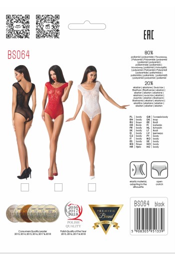red ouvert Body BS064 by Passion Erotic Line