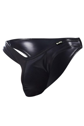 black wetlook bikini briefs BL4CK04 - L