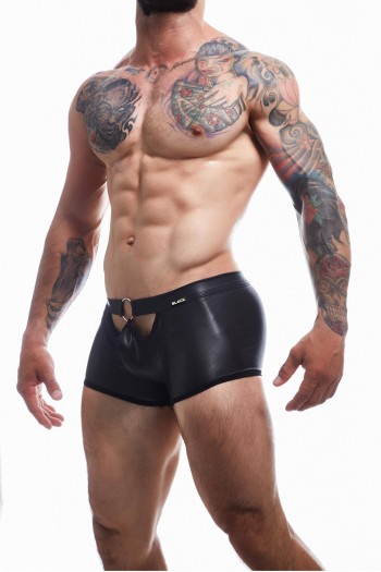 schwarzer Wetlook Boxer BL4CK03 - S