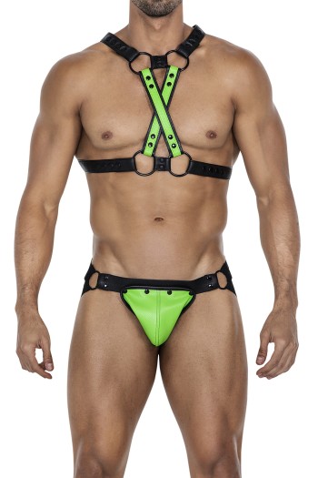 neongrün/schwarzer Jock Snap - S/M