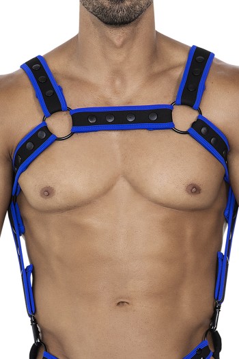 black/neo blue chest harness 05 - OS
