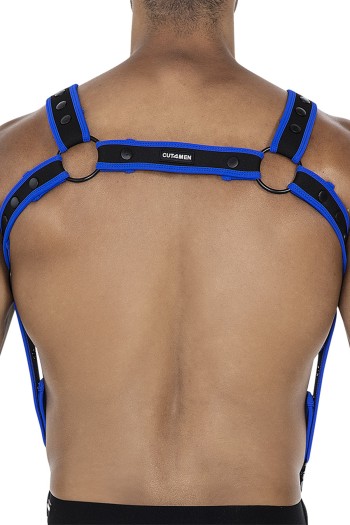 black/neo blue chest harness 05 - OS