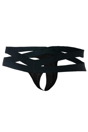 schwarzer Cross String mit Netz RAV105 - S