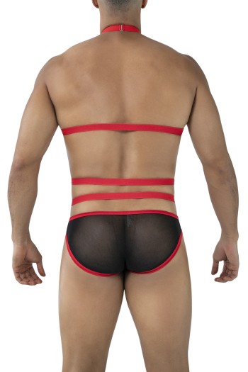 schwarz/roter Body-Harness RAV114 - S