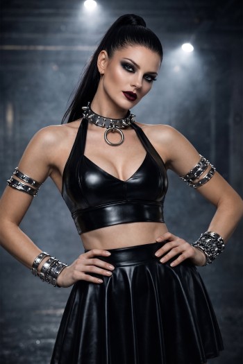 schwarzes Damen-Top DDsofia001 - S