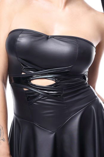schwarzes Kleid DE438 - XL von Demoniq