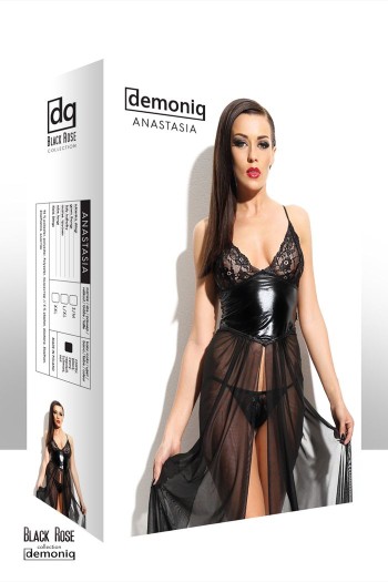 black long Dress Anastasia L/XL by Demoniq Black Rose Collection