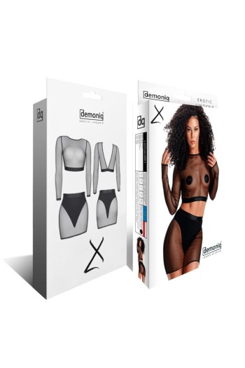schwarzes Set LXCharo001 - M