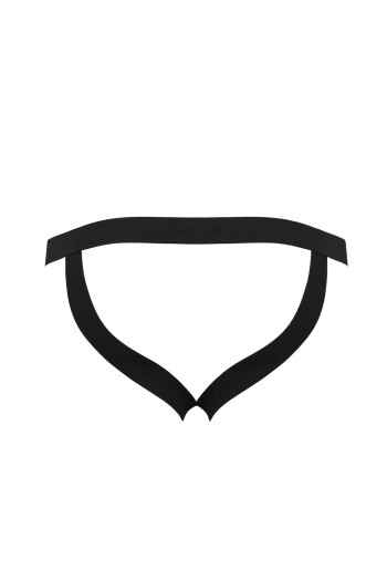 black faux leather jockstrap 044 - L/XL