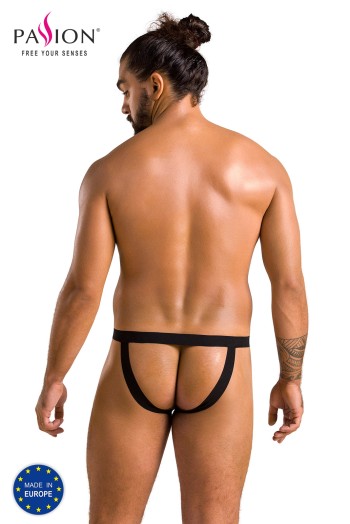 black faux leather jockstrap 044 - L/XL