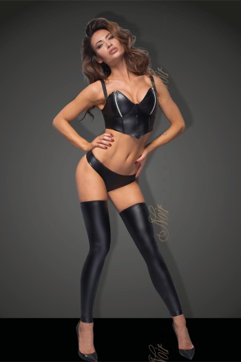Powerwetlook Stockings und Panties F163 - M