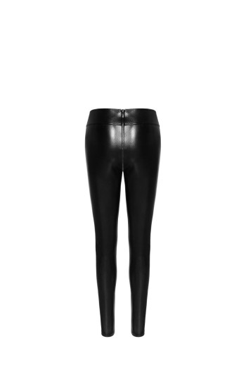 F274 Snake Wetlook Leggings mit Reißverschluss - L