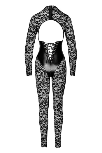 F299 Enigma lace catsuit with underbust bodice - S