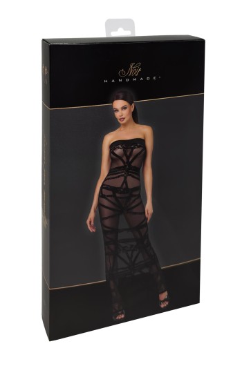 F358 langes Off-shoulder Kleid Bondesque - XS