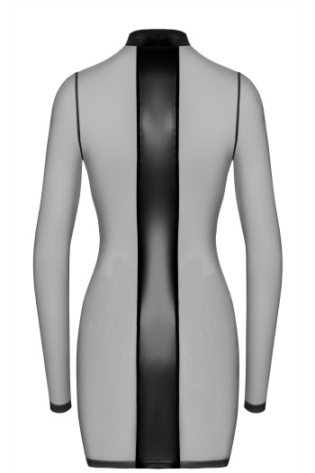 F369 Crossfire Netz und Wetlook Minikleid - XS