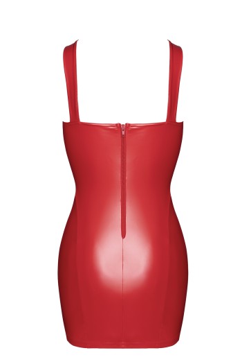 F364 rotes Bombshell Minikleid mit Schnürung - XS