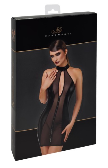 F370 Luxuria Crystal Sheer Minikleid - XS