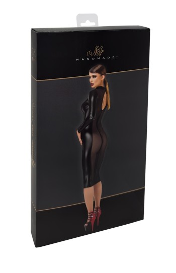 F371 Luxuria Crystal Sheer Midikleid - XS