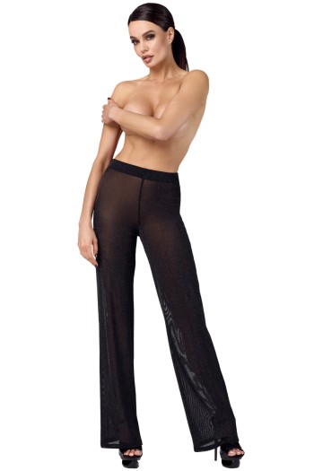 F374 Onyx Sheer Palazzo Hose - XS