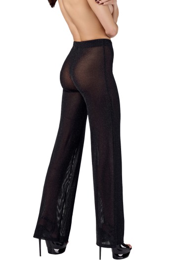 F374 Onyx Sheer Palazzo Hose - XS