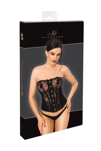 F406 One More Kiss  Lace & Powerwetlook Corset - XS