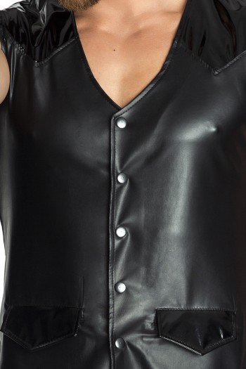 black vest H027 L by Noir Handmade