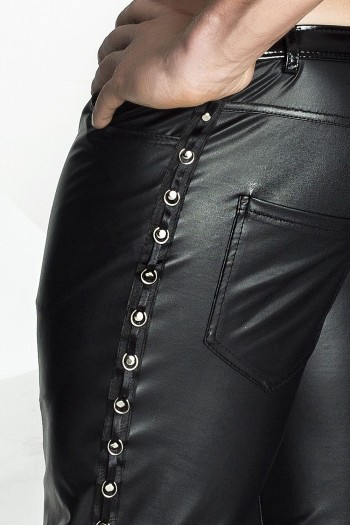 schwarze lange Hose H039 S von Noir Handmade