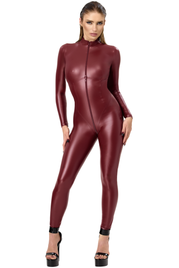 F395 Dark Romance Three-Way Zip Catsuit - XS