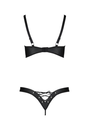 schwarzer Kunstleder Bikini PA596177 - 2XL/3XL