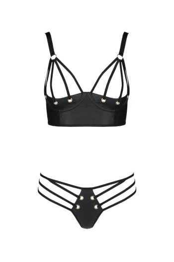 schwarzer Kunstleder Bikini PA596234 - 2XL/3XL