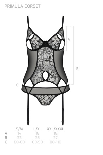black Corset PA596615 - S/M