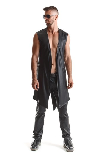 halblanger Herren Mantel RMMarco001 schwarz - S