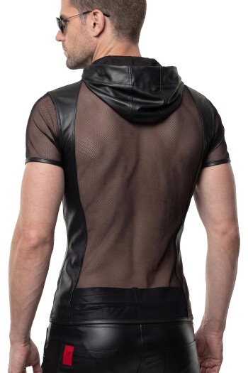 Herren Kapuzen T-Shirt ADGinter001 schwarz - S