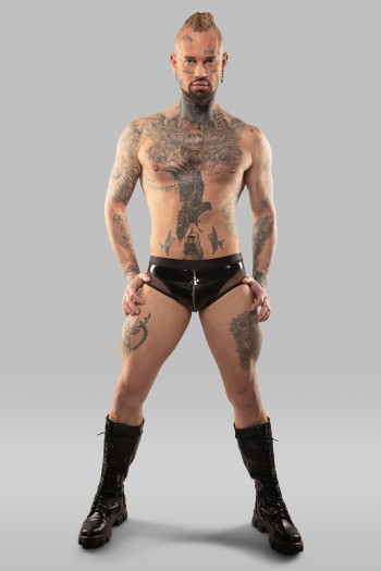 Lack Netz Slip REOscar001 schwarz - S
