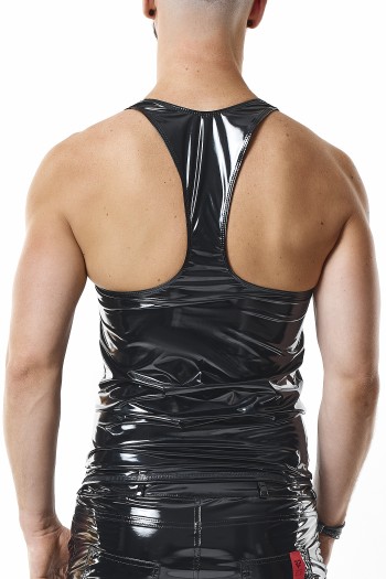 black PVC Tank Top RMFreddie - S