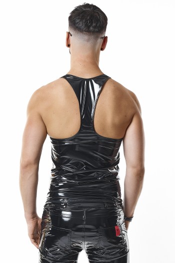 black PVC Tank Top RMFreddie - S