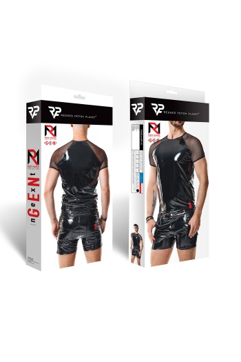 scharzes Lack Herren T-Shirt RMSanti - S