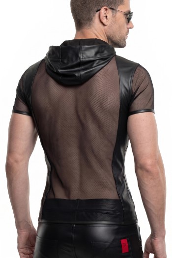 Herren Kapuzen T-Shirt ADGuido001 schwarz - S