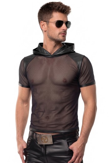 Herren Kapuzen T-Shirt ADGuido001 schwarz - S