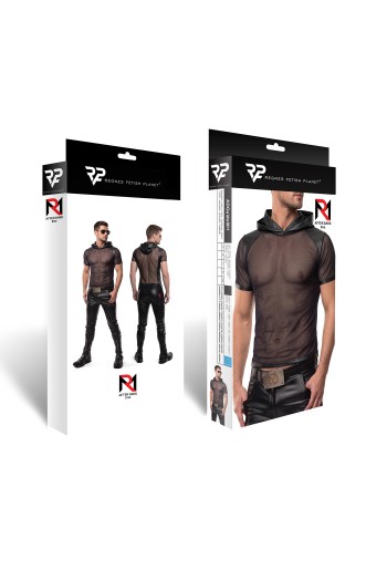 Herren Kapuzen T-Shirt ADGuido001 schwarz - S