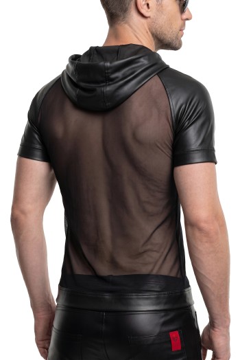 Herren Kapuzen T-Shirt ADMagnus001 schwarz - S