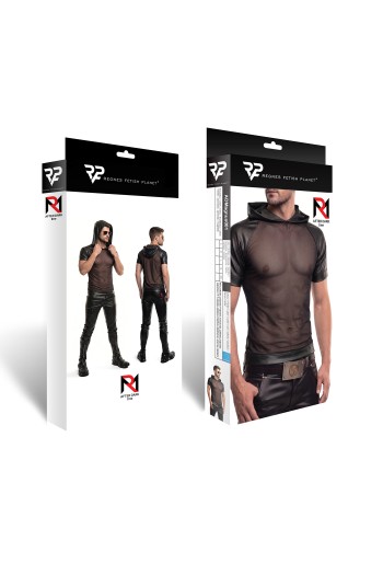 Herren Kapuzen T-Shirt ADMagnus001 schwarz - S