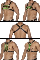 schwarz/neongrüner Brust-Harness 06 - OS schwarz/neongrüner Brust-Harness 06 - OS