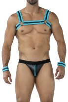 schwarz/türkises Jockstrap-Set RAV115 von Cut4Men
