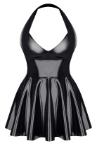 black vinyl mini dress TDSvenja001 - S