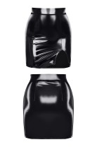 schwarzer halblanger Lack-Rock TDEulalia001 - S