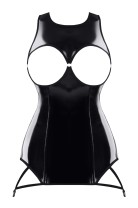 black vinyl mini dress TDXanna001 - XL black vinyl mini dress TDXanna001 - XL
