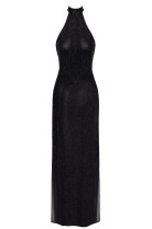 F372 Onyx Twin-slit Long dress - XS F372 Onyx Twin-slit Long dress - XS